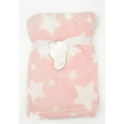Rose Textiles Blankets & Quilts*Fleece Star Baby Blankets, Pink