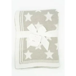 Rose Textiles Blankets & Quilts*Grey Baby Blanket w/Stars