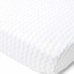 Rose Textiles Crib & Bed Sheets*- Wave Muslin Crib Sheet, Grey