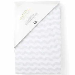 Rose Textiles Crib & Bed Sheets*- Wave Muslin Crib Sheet, Grey
