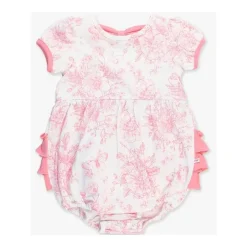 RuffleButts Baby Swimming Clothes*- Baby Girl Puff Short Sleeve Bow Bubble Romper