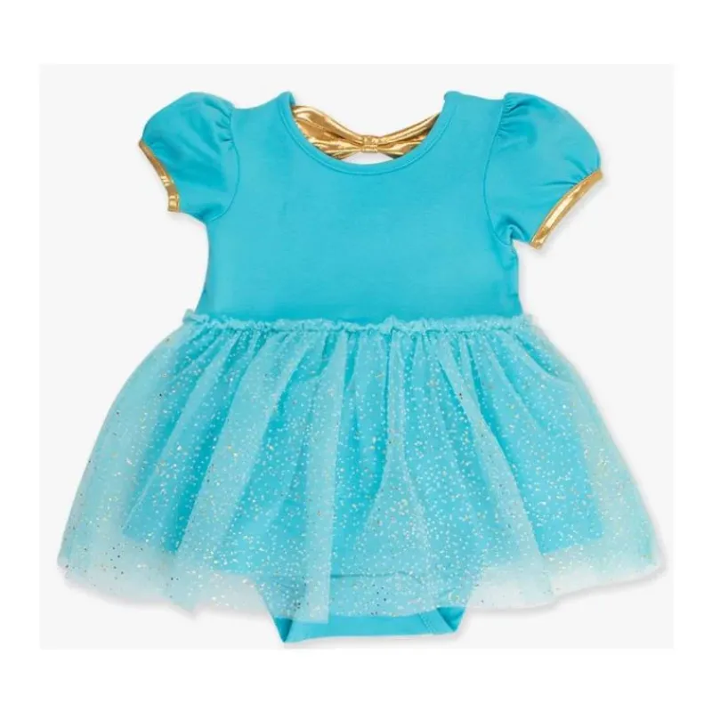 RuffleButts Dresses|Baby Dresses & Skirts*- Baby Girls Apple Princess Bow Twirl Romper Short Sleeve