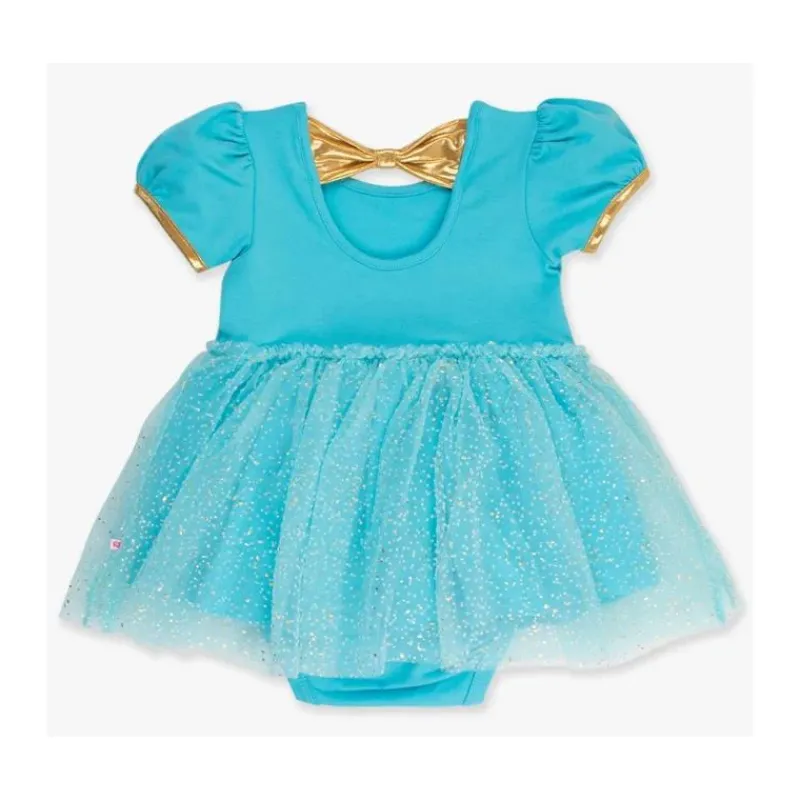 RuffleButts Dresses|Baby Dresses & Skirts*- Baby Girls Apple Princess Bow Twirl Romper Short Sleeve