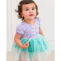 RuffleButts Dresses|Baby Dresses & Skirts*- Baby Girls Mermaid Princess Bow Twirl Romper