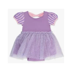 RuffleButts Dresses|Baby Dresses & Skirts*- Baby Girls Princess Bow Twirl Short Sleeve Romper