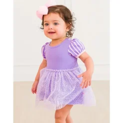 RuffleButts Dresses|Baby Dresses & Skirts*- Baby Girls Princess Bow Twirl Short Sleeve Romper