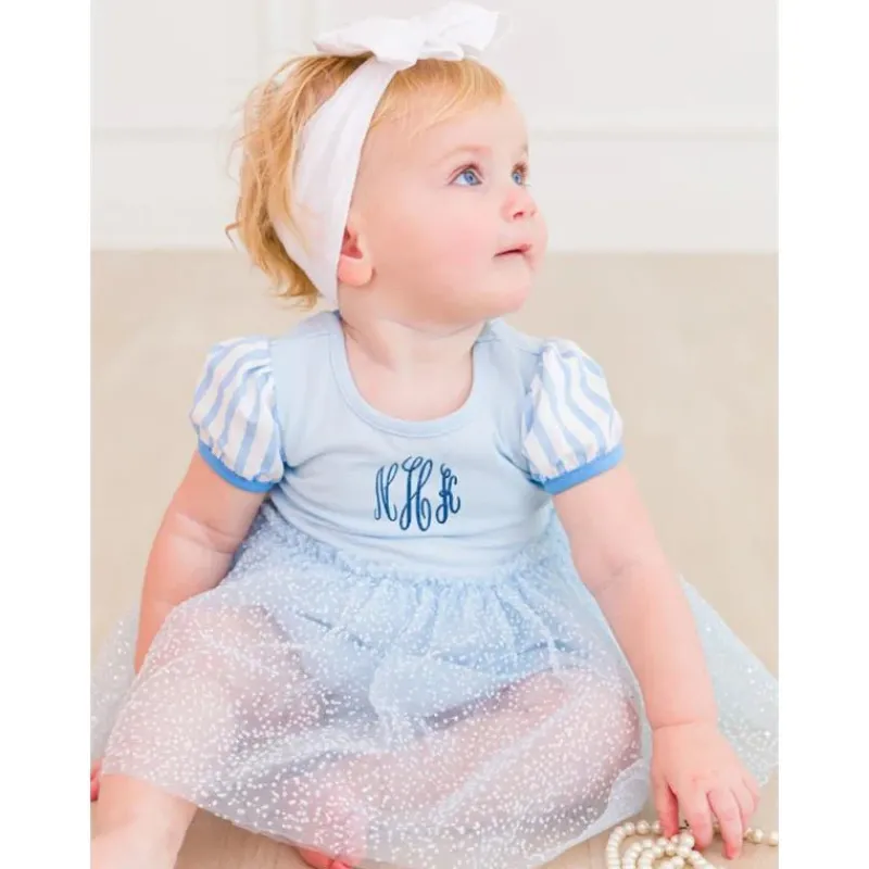 RuffleButts Dresses|Baby Dresses & Skirts*- Baby Girls Princess Bow Twirl Short Sleeve Romper