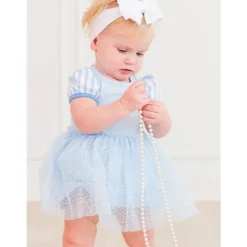 RuffleButts Dresses|Baby Dresses & Skirts*- Baby Girls Princess Bow Twirl Short Sleeve Romper