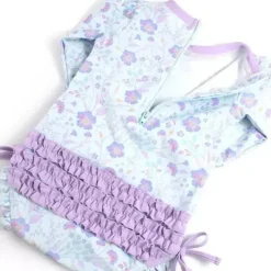 RuffleButts Baby Swimming Clothes*- Fairytale Garden Long Sleeve One Piece Rash Guard