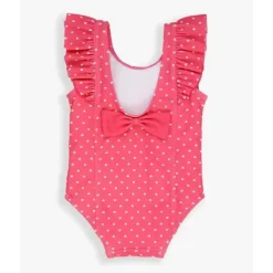 RuffleButts Baby Swimming Clothes*- Hot Pink Heart Waterfall One Piece, Pink