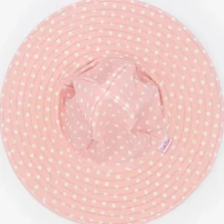 RuffleButts Baby Swimming Clothes*- Pink Polka And Stripe Reversible Swim Hat