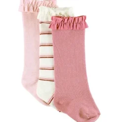 RuffleButts Baby Gloves & Socks*- 3Pk Ballet Pink, Rosy Lane & Wisteria Mauve Socks