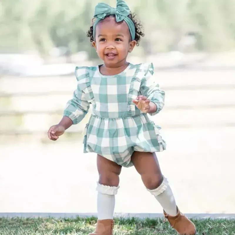 RuffleButts Baby Gloves & Socks*- 3Pk Rosewood, Ivory & Spruce Knee High Socks