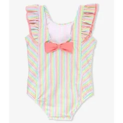 RuffleButts Baby Swimming Clothes*- Rainbow Seersucker Waterfall One Piece