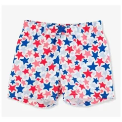 RuffleButts Baby Swimming Clothes*- Star-Spangled Swim Trunks White With Stars