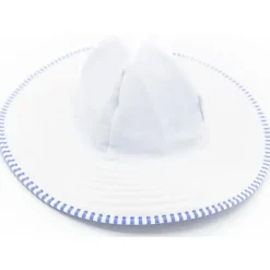 RuffleButts Baby Hats*Periwinkle Blue Seersucker Swim Hat, 3T-5