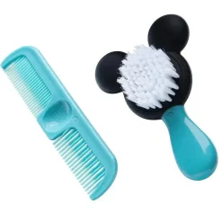 Safety 1st Mickey & Minnie|Grooming*- Disney Baby Mickey Mouse Brush & Comb Set, Aqua