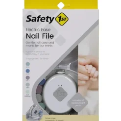 Safety 1st Grooming*- Electric Ease Nail File, Gentle and Easy to use, with Built in Light, Grey