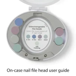Safety 1st Grooming*- Electric Ease Nail File, Gentle and Easy to use, with Built in Light, Grey