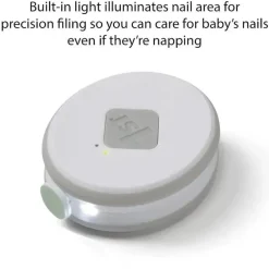 Safety 1st Grooming*- Electric Ease Nail File, Gentle and Easy to use, with Built in Light, Grey