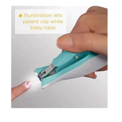 Safety 1st Grooming*- Sleepy Baby Nail Clipper With Built-in LED Light 2 Pack, Colors May Vary