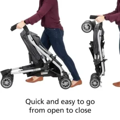 Safety 1st Single Strollers*- Step Lite Compact Stroller, Lightweight aluminum frame, Greyhound