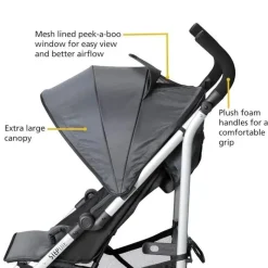 Safety 1st Single Strollers*- Step Lite Compact Stroller, Lightweight aluminum frame, Greyhound