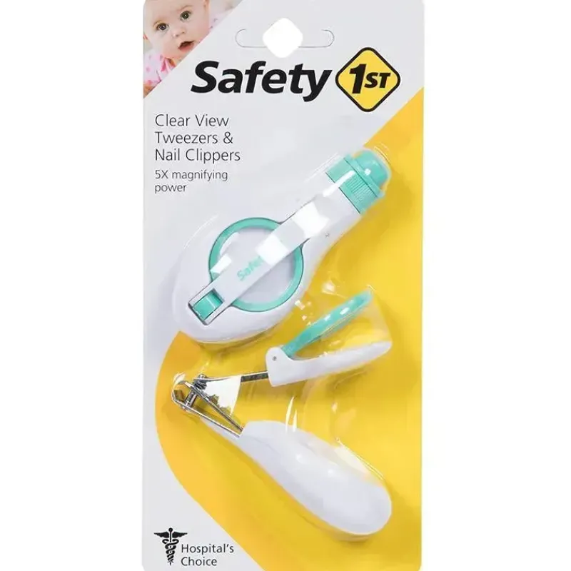 Safety 1st Grooming*Clear View Tweezers & Nail Clipper Set, Arctic