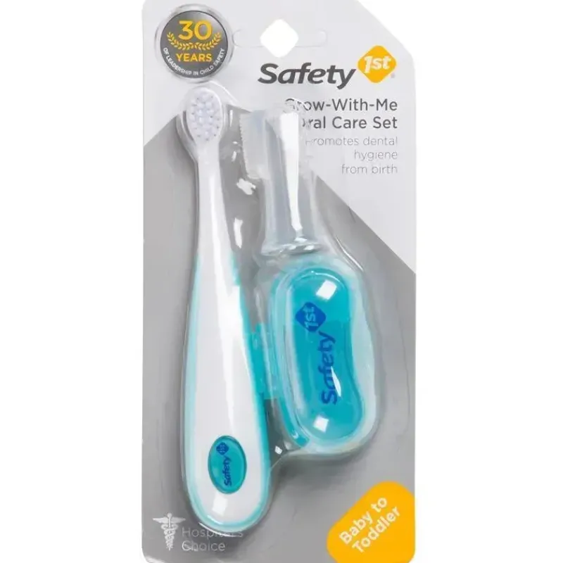 Safety 1st Oral & Nasal Care*3-Piece Grow With Me Oral Care Kit, Arctic Blue