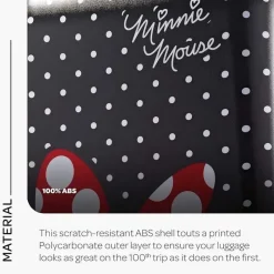 Samsonite Mickey & Minnie|Luggage & Accessories*- American Tourister Disney Hardside Luggage with Spinner Wheels, Black, Red, White, Minnie Mouse, 21-Inch
