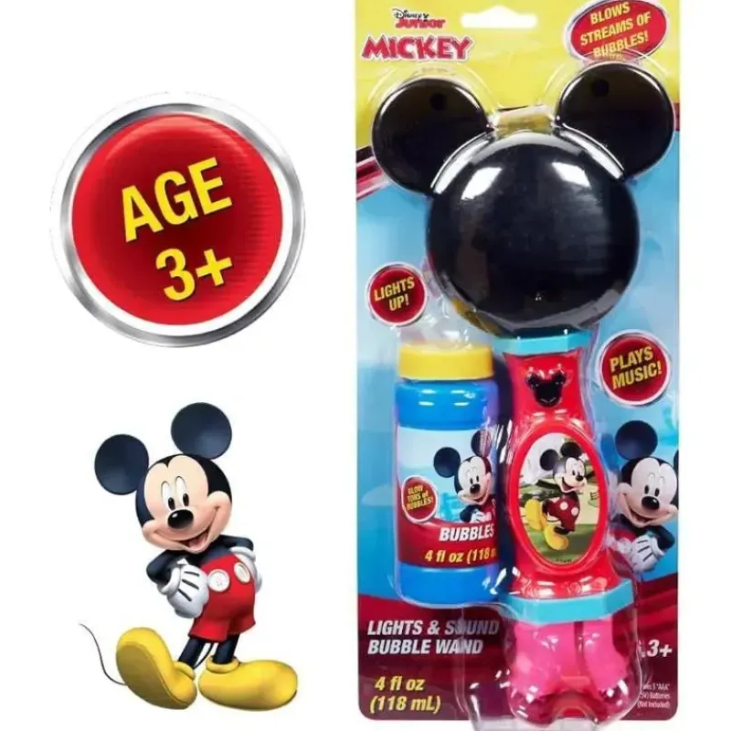 Sandy Ruben Mickey & Minnie|Water Toys*- Little Kids Disney Mickey Mouse Lights and Sound Musical Bubble Wand