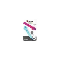 Sassy Toys For 0-12 Months|Gift For Baby*- 2 Pk Paci/Teether Keeper Strap