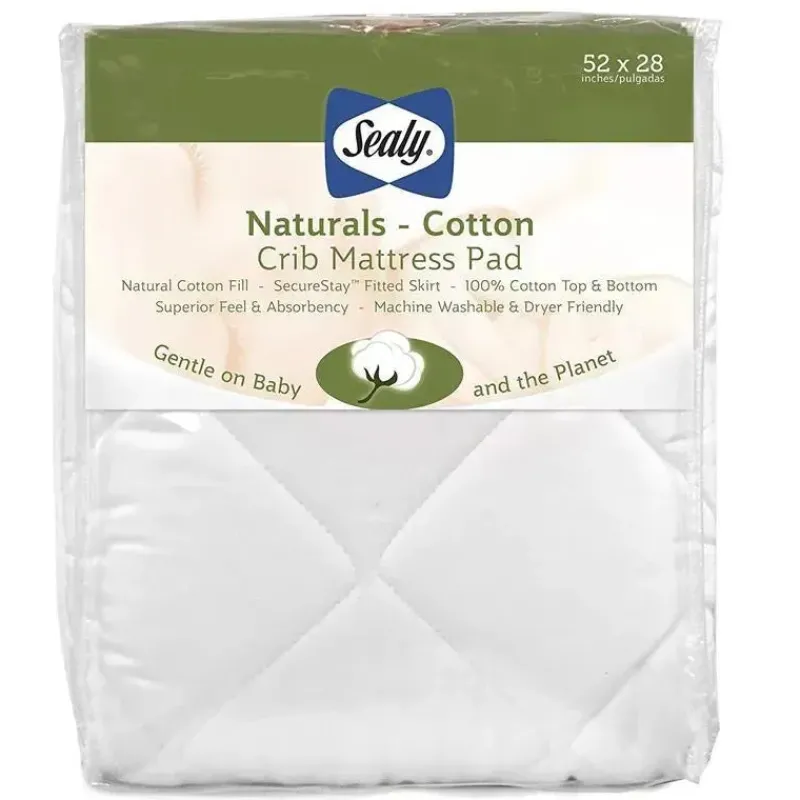 Sealy Mattresses, Pads & Covers*Naturals Cotton Crib Mattress Pad