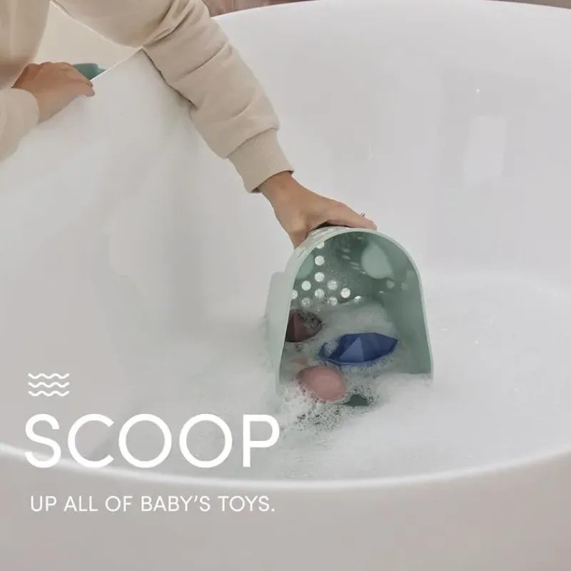 Shnuggle Bath Toys*- Ellie Bath Toy Storage Scoop, Eucalyptus Green