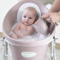 Shnuggle Bath Tubs & Seats*- Newborn Baby Bath With Plug, Blossom