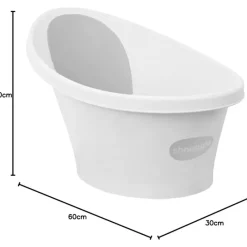 Shnuggle Bath Tubs & Seats*- Newborn Baby Bath With Plug, White