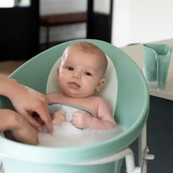 Shnuggle Bath Tubs & Seats*- Newborn Baby Bath With Plug, Eucalyptus