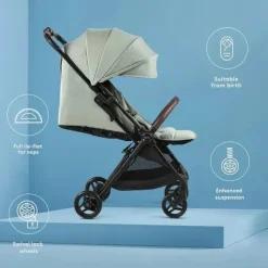 Silver Cross Lightweight Strollers*- Jet 5 Lightweight Stroller, Sage Green