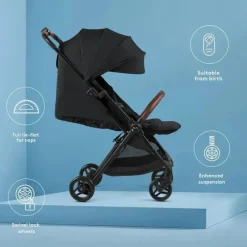 Silver Cross Lightweight Strollers*- Jet 5 Lightweight Stroller, Black