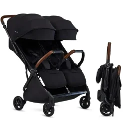 Silver Cross Double Strollers*- Jet Lightweight Double Stroller Black