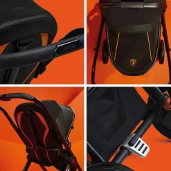 Silver Cross Top Strollers|Single Strollers*- Reef Automobili Lamborghini Arancio Stroller & Bassinet
