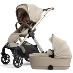 Silver Cross Top Strollers|Single Strollers*- Reef 2 Single Stroller + Folding Bassinet, Stone