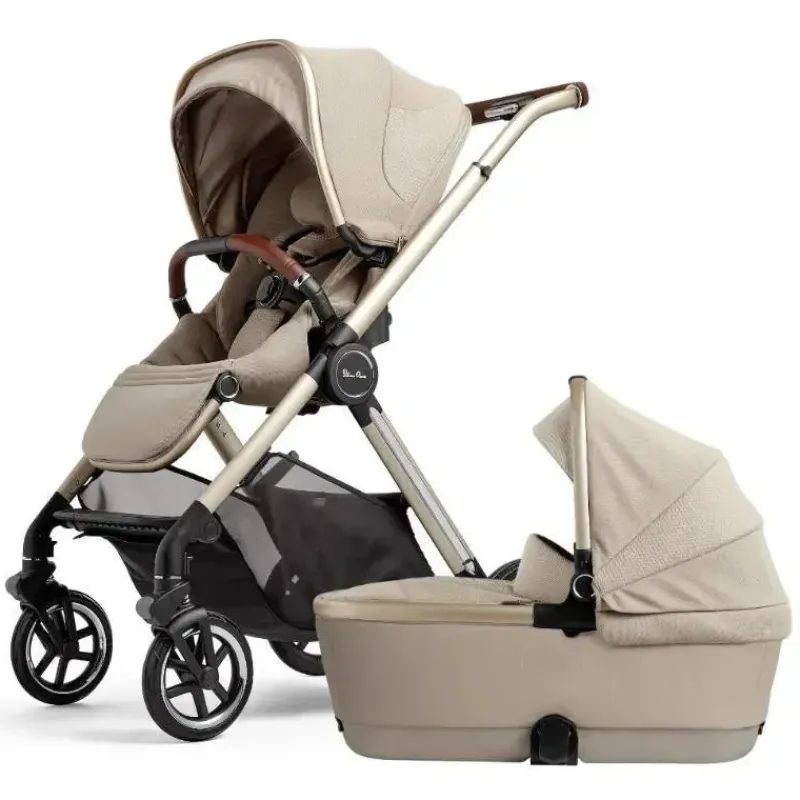 Silver Cross Top Strollers|Single Strollers*- Reef 2 Single Stroller + Folding Bassinet, Stone