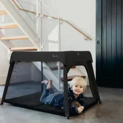 Silver Cross Playards*- Sleep & Go Travel Crib, Carbon (Sustainable)