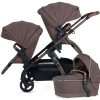 Silver Cross Top Strollers|Double Strollers*- Wave 3 Complete Stroller (Seat, Bassinet, & Tandem Seat), Caramel