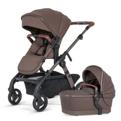 Silver Cross Top Strollers|Double Strollers*- Wave 3 Complete Stroller (Seat, Bassinet, & Tandem Seat), Caramel