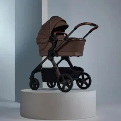 Silver Cross Top Strollers|Double Strollers*- Wave 3 Complete Stroller (Seat, Bassinet, & Tandem Seat), Caramel