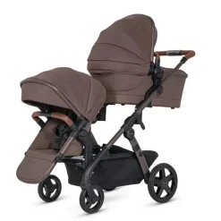 Silver Cross Top Strollers|Double Strollers*- Wave 3 Complete Stroller (Seat, Bassinet, & Tandem Seat), Caramel