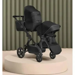 Silver Cross Top Strollers|Double Strollers*- Wave Single-to-Double Stroller, Onyx