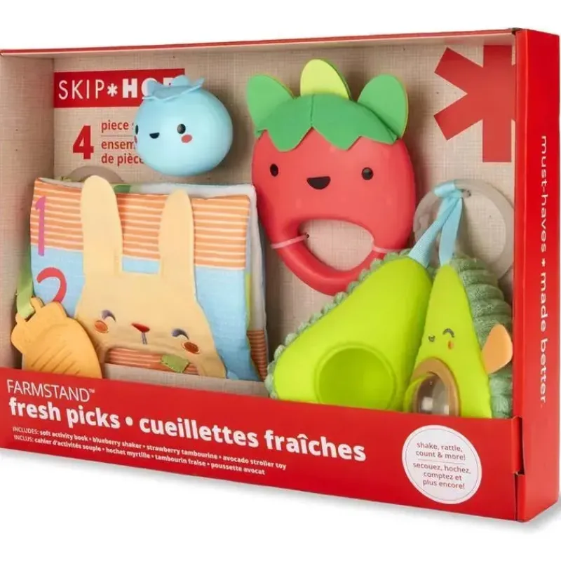 Skip Hop Gift For Toddler|Playtime Gift Set*- Baby Musical Toys Gift Set, Farmstand Fresh Picks, 3 Months+